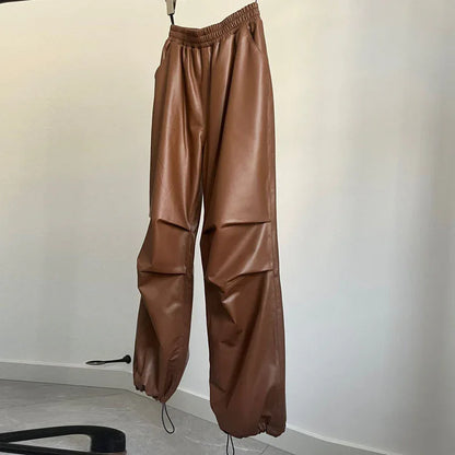 Genuine Sheepskin Leather Jogger Pants
