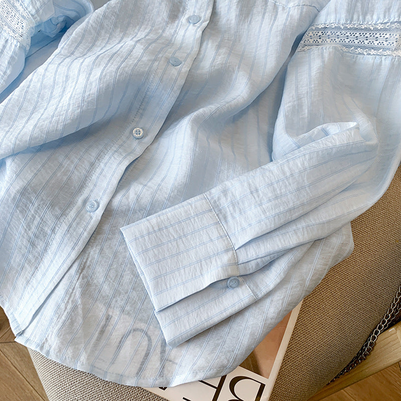 women's striped blouse long sleeve