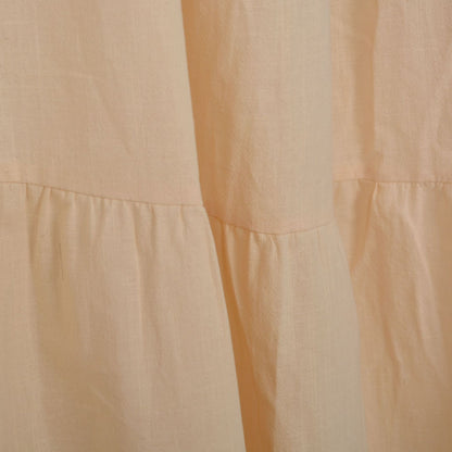 long pleated skirt Ruffle Hem Knot