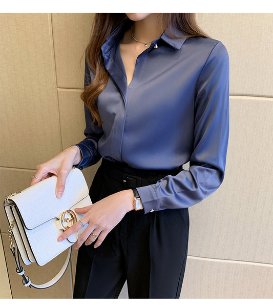 womens business casual long sleeves shirts
