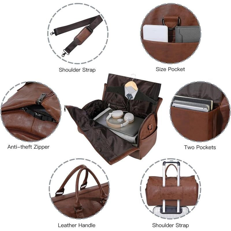 Garment Duffel Bag for Travel with Foldable Suit Storage