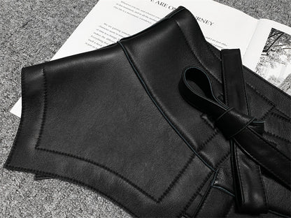 Leather Waist Belt for Women Slimming Wide Corset Style