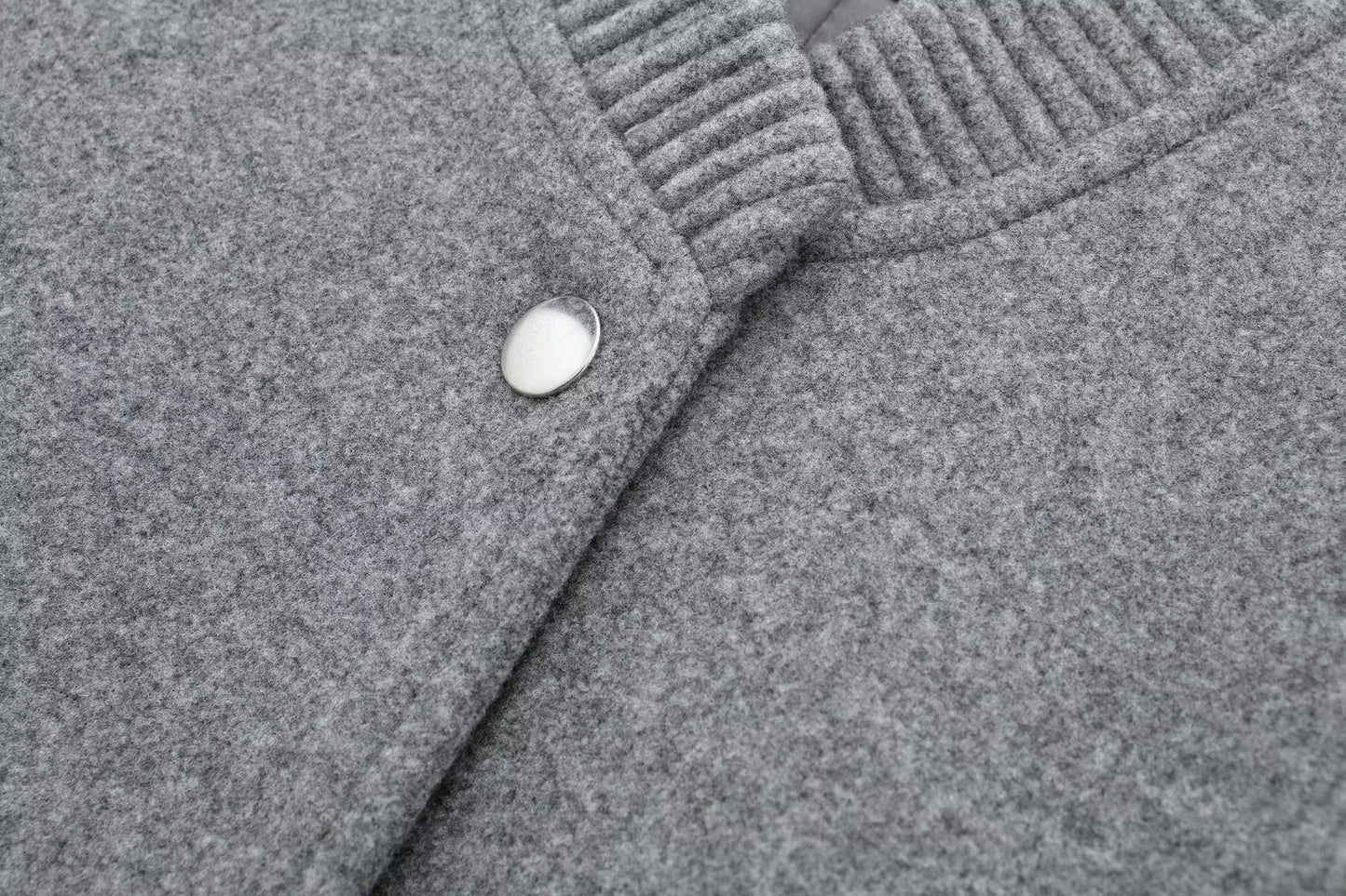 Women Loose Wool Bomber Pilot Jacket