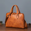 Leather messenger bag for men office travel