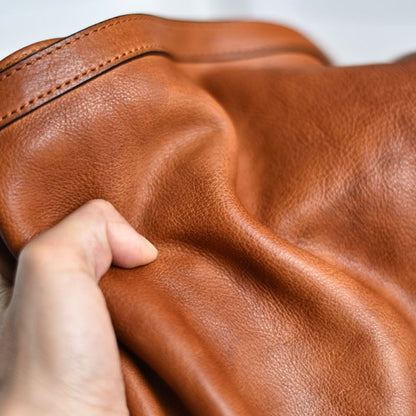 Genuine Leather Retro Art Bucket Messenger Bag