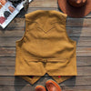 Orange washed vintage leather vest for men