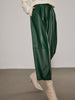 Women Leather Baggy Harem Pants