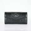 Women Crocodile Leather Wallet Long Clutch Purse