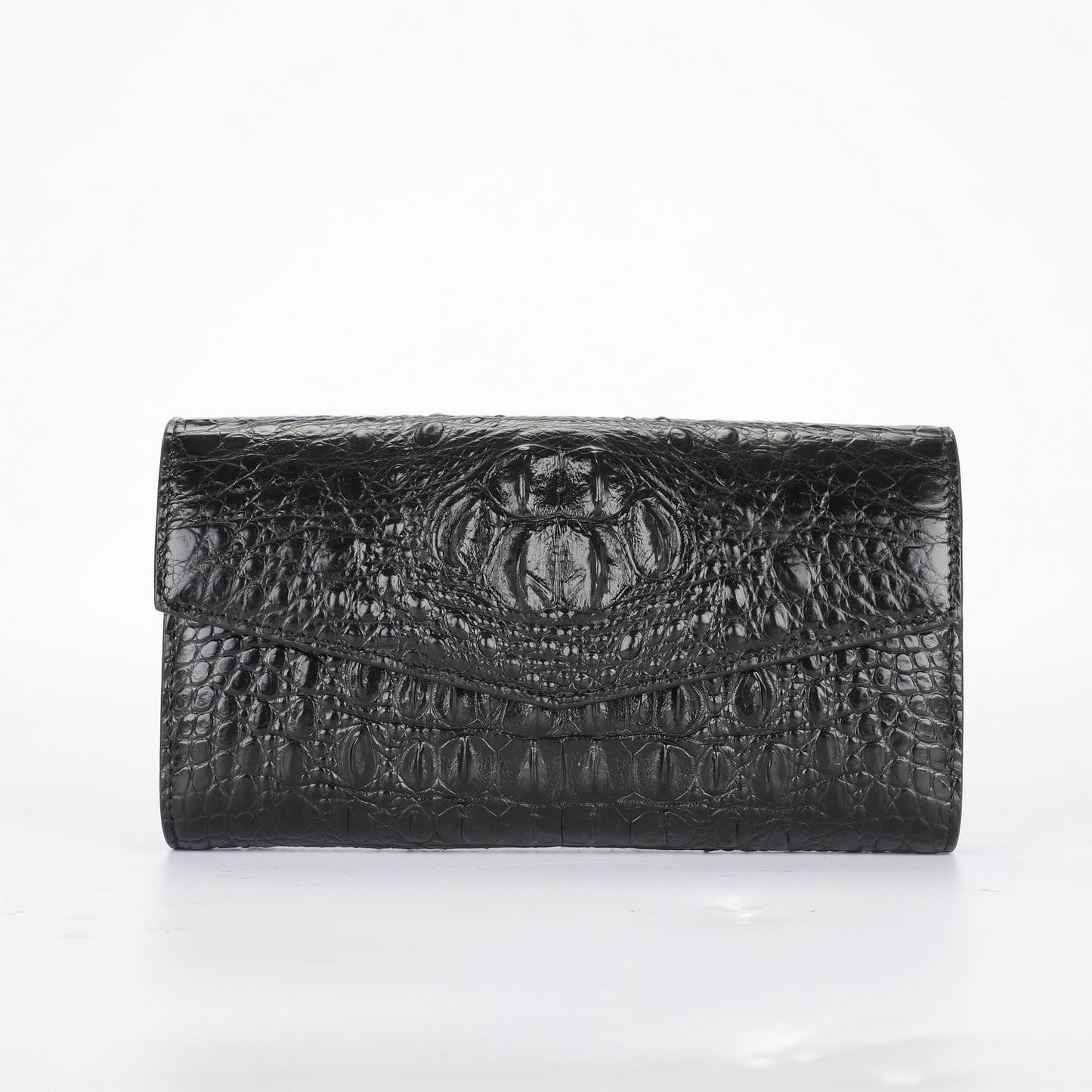 Women Crocodile Leather Wallet Long Clutch Purse