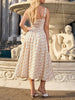 Floral midi dress with smocked back panel