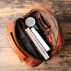 Men’s Leather Backpack with Trolley Sleeve