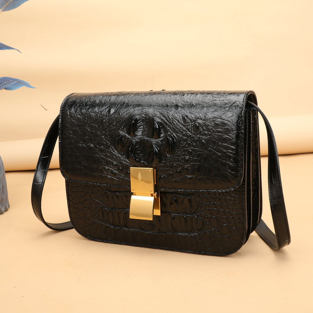 Women Genuine Crocodile Leather Crossbody Bag