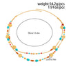 Women's Bohemian Beaded Waist Chain Gold Tone Layered Belt