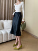 Leather Skirt High Waist Mermaid Hem