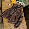 Men’s Distressed Cowhide Slim Fit Motorcycle Jacket