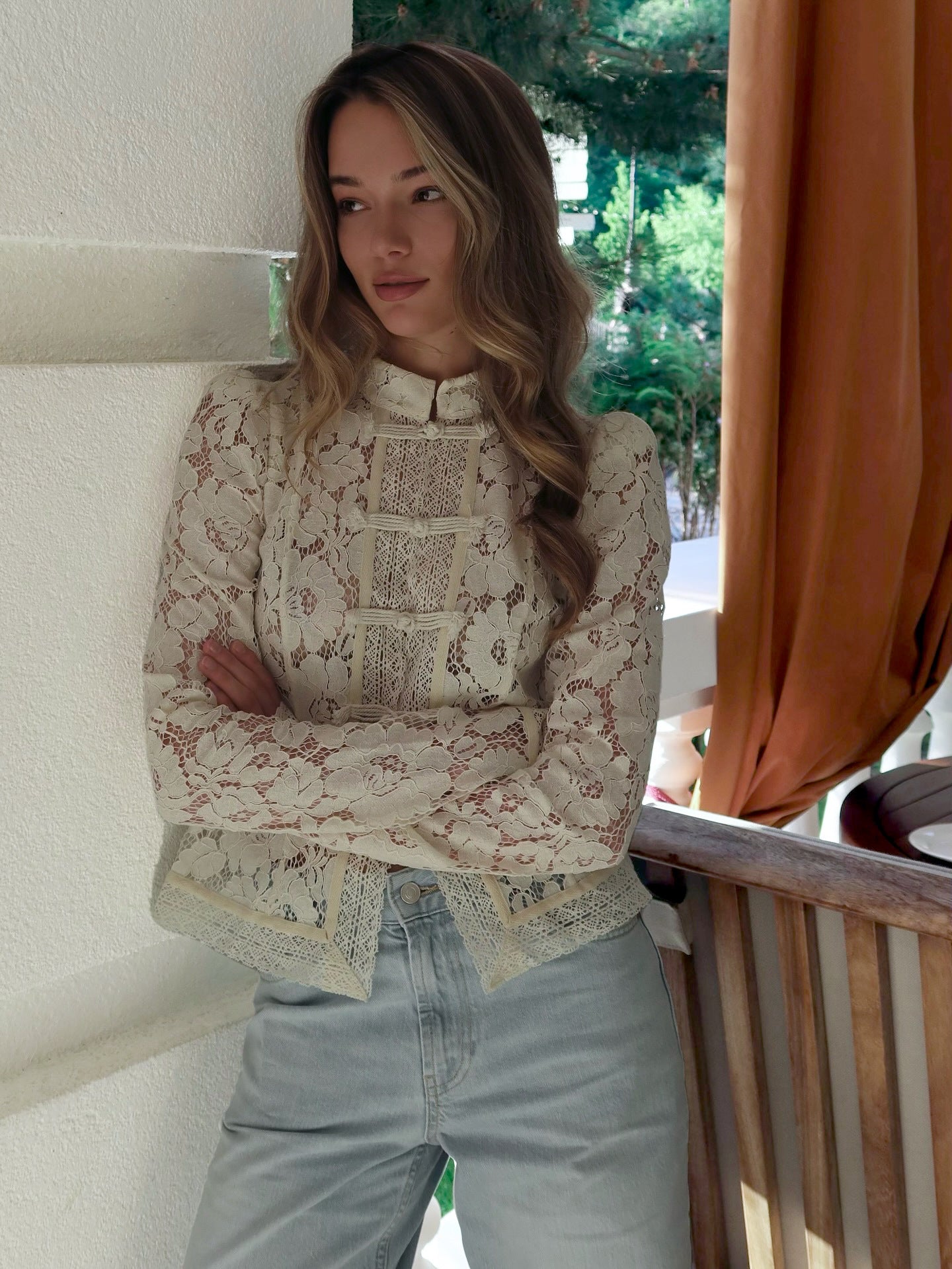 Summer Lace Crochet Slim Fit Blouse for Women