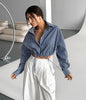 Tie Side Drop Shoulder Shirt
