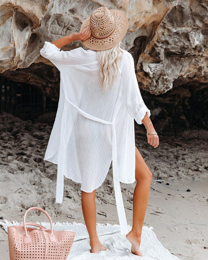 Women's Oversized Shirt With Tie Hem