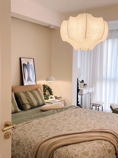 Japanese Wabi-Sabi Silk Chandelier Pendant Light