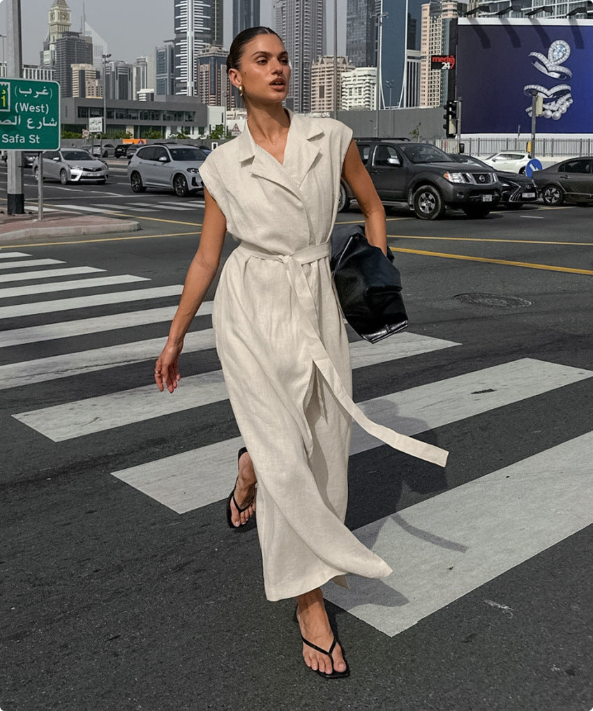 women belted cami dress summers beach outfit