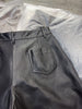 Black Leather Wide-Leg Shorts High Waist Women Shorts