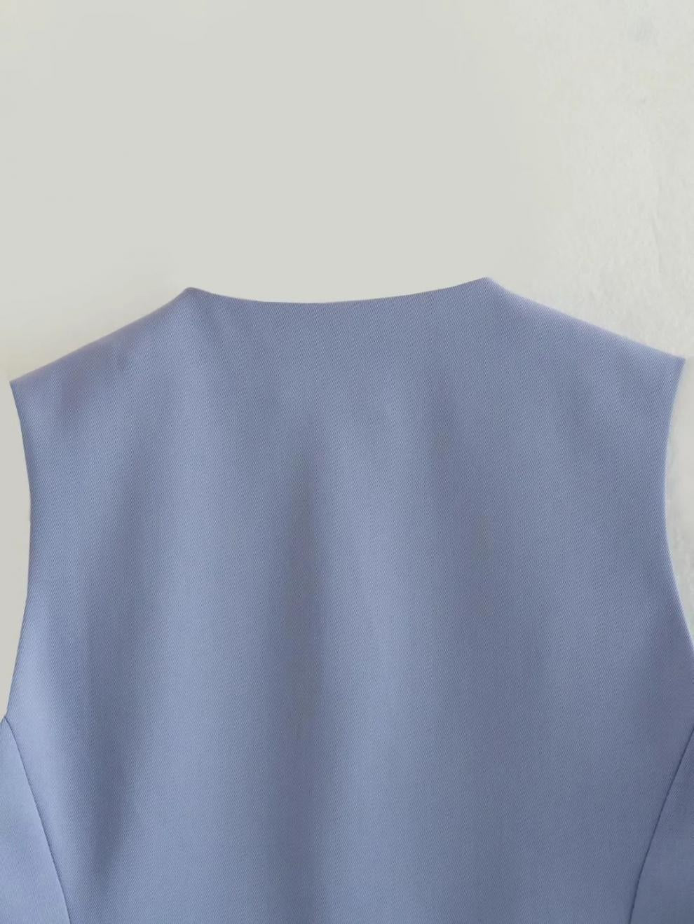 v neck sleeveless lazer vest women's