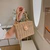 Hand Woven Box Bag Crossbody Chain Purse