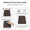 Large leather desk mat with wireless charging
