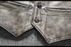 Washed distressed cowhide leather riding vest