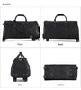 Genuine Leather Trolley Travel Bag Rolling Duffel