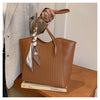 Women’s Texture Leather Shoulder Tote Bag Large Capacity