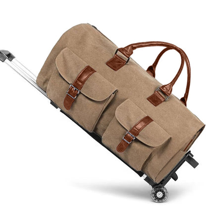 Garment Bag with Wheels for Convertible Suit Travel Storage