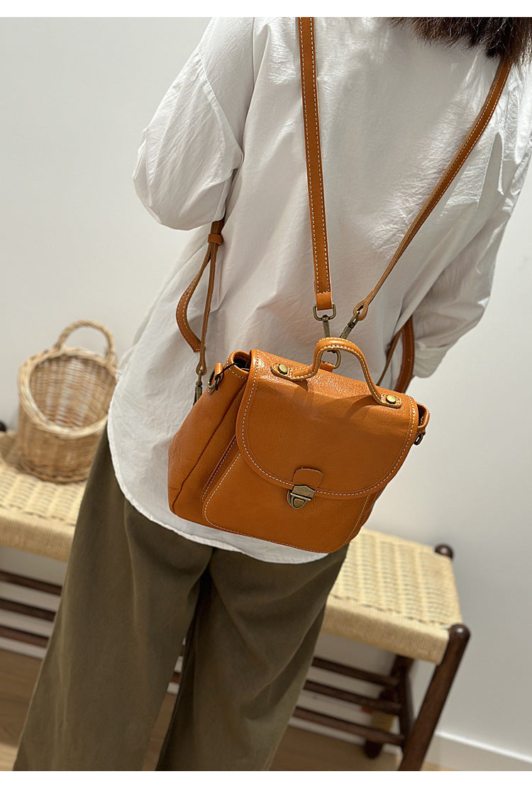 Small Genuine Leather Backpack for Women