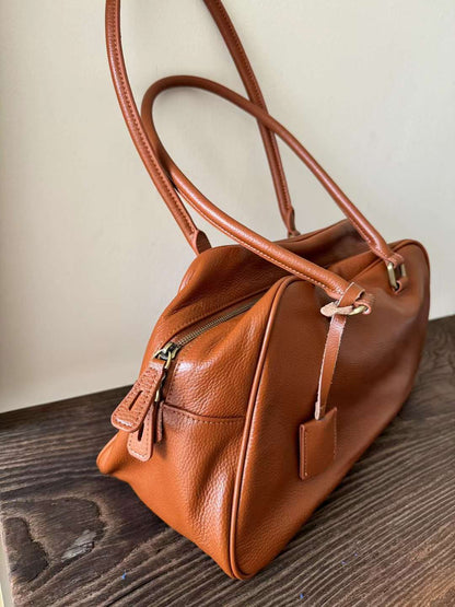 Leather French Tote Bag Underarm Shoulder Purse