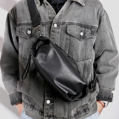 Men’s Full-Grain Cowhide Crossbody Chest Bag
