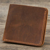 Men’s Genuine Cowhide Leather Bifold Wallet with ID Window