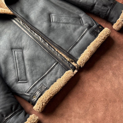 Men Real Shearling Jacket Winter Coat for Men