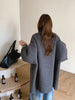 Women’s Alpaca Wool Horn-Button Mid Coat