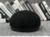 Sheepskin Leather Newsboy Cap British Gatsby Hat