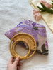 Woven Summer Straw Purse with Bamboo Handle