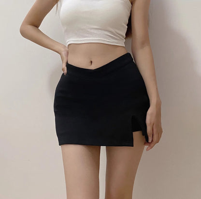 Custom Tailored Low Rise Mini Skirt