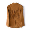 Women Suede Tassel Leather Jacket