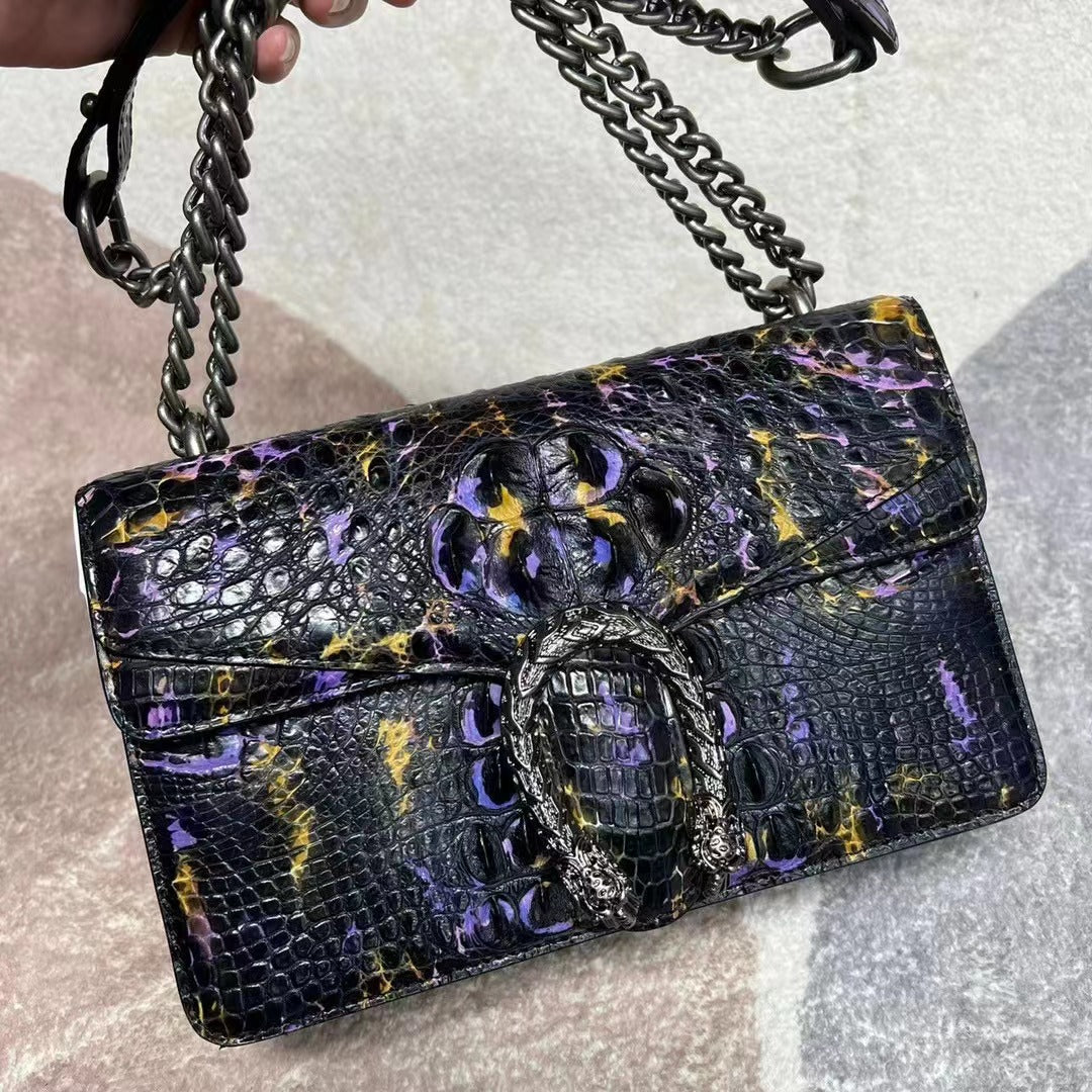 Genuine Crocodile Leather Crossbody Bag for Women