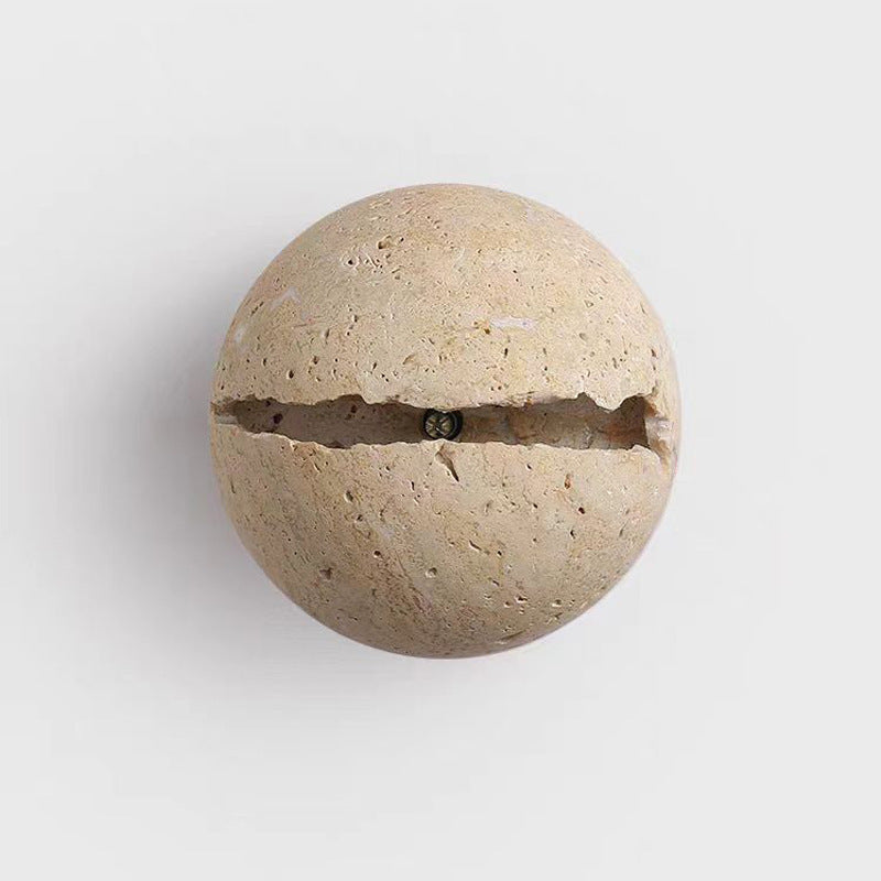Wabi-Sabi Cave Stone Wall Lamp Nordic Yellow Light Fixture