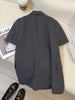 Grey short sleeve women suit blazer jacket