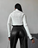 Leather Wide Leg Pants Women