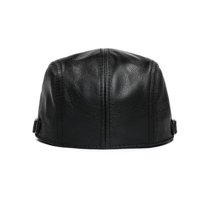 Men’s Genuine Leather Duckbill Cap in Top-Grain Cowhide