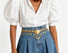 Gold Waist Chain with Coin Tassels and Turquoise Accents