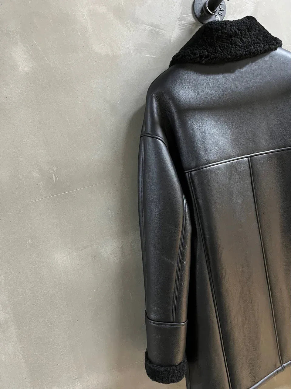 Women’s Mid-Length Genuine Shearling Leather Coat