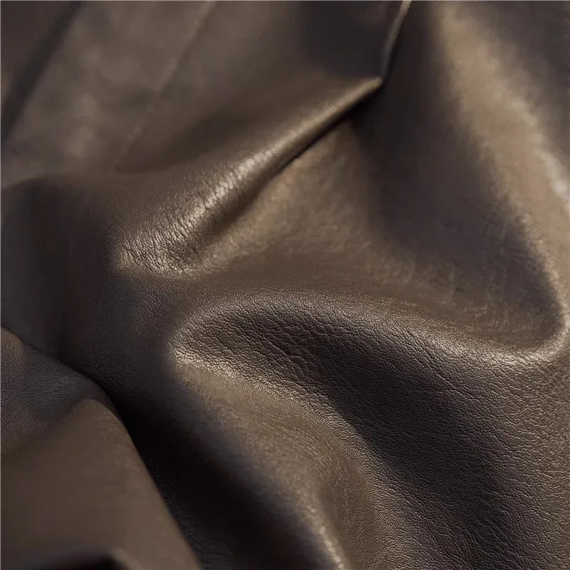 High waist faux leather a line shorts